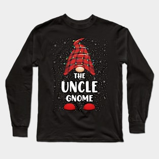 Uncle Gnome Red Buffalo Plaid Christmas Pajama Matching Family Long Sleeve T-Shirt